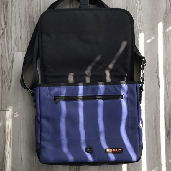 RARE | DOT-DROPS Laptop Bag Blue Black - Picture 4 of 17